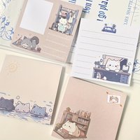 50sheets Original Design Japanese Cat Cute Post Notes Cartoon Girl Student Sticky Note Memo Notes Material Book School Supplies