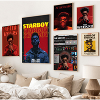 Rapper The Weeknd DIY Sticky Poster Whitepaper Prints Posters Artwork Nordic Home Decor