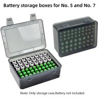 54 Slot AA AAA Rechargeable Battery Storage Organizer Case Holder with Adjustable Compartments for Home Garage Drawer