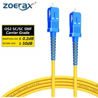 ZOERAX OS2 SC to SC Fiber Optical Patch Cable 3.0mm Singlemode 9/125μm LSZH Optical Patch Cord with Zirconia Ceramic