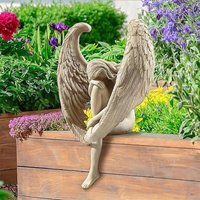 1 Pcs Creative Angel Statue 15x13x8cm Redemption Jewelry Statuette Religious Garden Home Decorative Sculpture