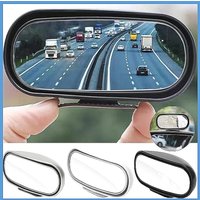 Universal 360° Adjustable Wide Car Mirror, HD Glass Wide Angle Side Rear View Blind Spot Parking Auxiliary Mirror for