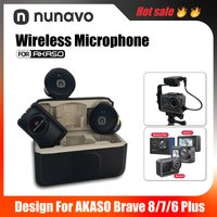 wireless microphone mic for Akaso Brave 8/7/6 plus mic audio no need mic adapter action camera Accessory hifi noise reduction