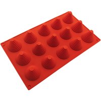 New Arrival 15 Hole Conical Thread Shape Silicone Cake Mold DIY Mousse Cake Baking Utensils Spiral French Chocolate Cake Molds