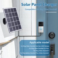 4W 5V Solar Panel Charger 9.8Ft Charging Cable Portable Solar Panels for Ring Video Doorbell 4/3/3 Plus/2 Camera Charger