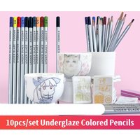 10-color Boxed Ceramic Art Underglaze Colored Pencils DIY Handmade Hand-painted Glaze Chalk Pottery Painting and Coloring Tools