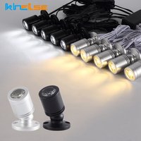 DC5V Mini LED Spotlight Jewelry Showcase Cabinet Lamp 1W Dimming Lighting Kit Adjustable Angle Aluminum Spot Light USB Plug
