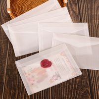 50pcs/lot Sulfuric Acid Paper Envelopes for Wedding Invitation Western Style Translucent Envelope Business Storage Bag Envelopes