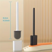 1pc Household Toilet Brush, Wall-Mounted Bathroom Cleaning Brush, No Electricity Required, Bathroom Accessories Cleaning Tool
