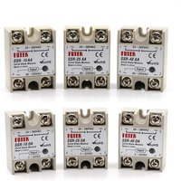 Single Phase Solid State Relay SSR 10-40DA DC Control AC 3-32V Inpu 24-380V 10-40AA Output AC Control AC High Quality Relay Base