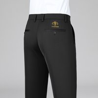 Male Pants Stretch Casual Golf Pants Regular Fit Black Navy Business Dress Men's Work Pants