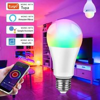 Tuya WiFi E27 Smart Dimmable Bulb RGBCW 100-240V 12W 15W 18W LED Light Smart Life App Control Support Alexa Google Home Alice