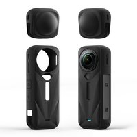 Silicone Sleeve Case for Insta360 X5, Soft Protective Case with Lens Cover, Battery Side Open, All-Round Protect Accessories