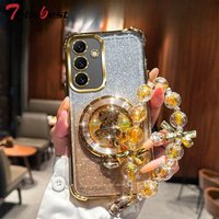Glitter Pony Bracket bracelet Case for Samsung Galaxy A17 A07 A37 A57 A16 A26 A36 A56 A06 A15 A25 A35 A55 A14 A24 A34 A54 5G