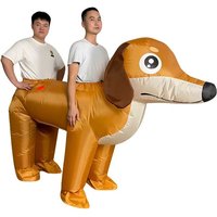 2 Person Inflatable Dachshund Costume Couple Fun Dog Cosplay suit Carnival Easter Party Holiday Novel Sausage Dog blow up Outfit
