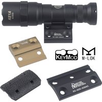 Surefir M300 M600 Sc*ut Light Side Mount DD CNC Keymod M-LOK Rail Offset Mount Plate MOE M-LOK Rail for Flashlight Cover Base