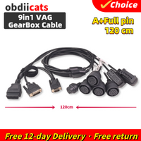 New 9In1 Kit GearBox Adapter Cable OBD2 Converter Cable for VAG Car Diagnostic Tool with DB15 Connector VL381 DQ250 DQ500 DL501