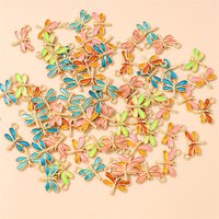 20pcs 15x12mm Cute Enamel Animal Dragonfly Charms Pendants for Jewelry Making Necklaces Earrings Bracelets DIY Craft Accessories