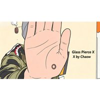 Gimmick Glass Pierce X By Chaow Close Up Magic Tricks Magician Illusion Street Magic Props Mentalism Comedy Bar Trick Mark Magia