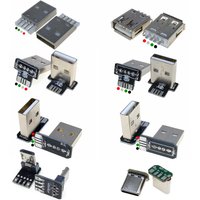 2 PCS USB 2.0 plug up, down, left, right DIY custom L-shaped elbow 90 degrees Android Micro Type-C Mini USB data power supply