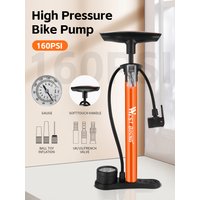 AliExpress West Biking WEST BIKING 160PSI Bike Pump With Gauge Portable Floor Pump For Schrader/Presta Valve Tire Inflator MTB Road Bike Accessories