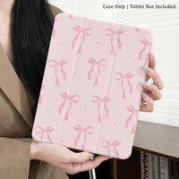 pink bowknot Design tri-fold case For iPad 10th 11th Gen 7/8/9 10.2''/Air 4 5 6 7 11/ 9.7 Pro11Mini 6 7 12.9"/13"