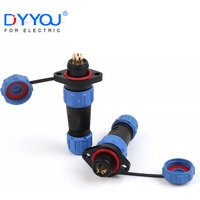 SP13 Flange Type Waterproof Connector Plug Socket Electrical Cable Wire Outdoor IP68 Aviation Industrial Connectors Male Female