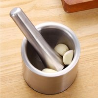Stainless Steel Mortar And Pestle Set Spice Nuts Grinder Garlic Press Pestle Mortar Set for Pounding