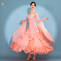 Adult Women Standard Modern Competition Clothes Elegant Waltz Foxtrot Tango Quickstep Social Dance PerformanceProfessional Dress
