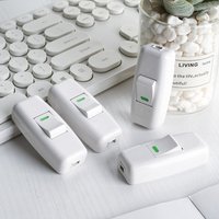 Boat Shape Switch Home Light Switches Classic White Inline On/Off Table Lamp Switches Wires Cable Switches Electrical Accessorie