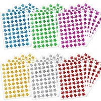 6 Colors Holographic Star Reward StickersFoil Sparkly Star Stickers For Kids Behavior Chart, School Classroom Student Teacher Su