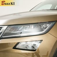 For Skoda Kodiaq 2017 2018 2019 2020 2021 Car Headlight Protective Anti-scratch Film Smoked Black Transparent TPU Car Sticker