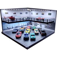 Meiduoxing 1/18 1/24 1/32 Car Garage Miniature Showroom Lighting Scene Model Parking Lot Diorama For Display & Collection & Gift