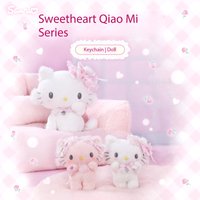 Sanrio Hello Kitty Sweet Heart Series Plush Toy Cute Keychain & Stuffed Doll Soft Bag Pendant Portable Versatile Birthday Gift