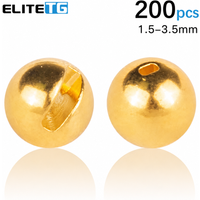 Elite TG 1.5-3.5mm 200PCS Perles Fissurées en Tungstène pour la Pêche à la Mouche, Perles pour la Fabrication de Materiaux de Pêche à la Mouche, Leurres de Pêche