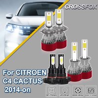CROSSFOX For CITROEN C4 CACTUS 2014-on Canbus Hi/Lo Beam Car LED Headlight Bulbs Fog Lamps 2015 2016 2017 2018 2019 2020 2021