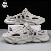 Litfun Summer Clogs Sandals For Men New Outdoor Soft Botton Beach Slippers Anti-slip EVA Garden Shoes Fashion Hollow Hole Shoes