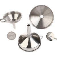 10cm 12cmn 14cm 304 Stainless Steel Funnel Kitchen Household Oil Wine Liquid Dispenser with Removable Strainer Mesh