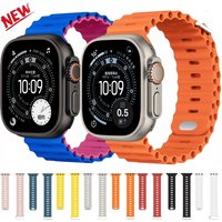 Ocean Silicone Strap For Apple Watch Band Ultra 3 2 49mm 45mm 41mm 44mm 40 42mm 46mm Wristband iWatch Series 11 10 9 8 7 SE 5 6