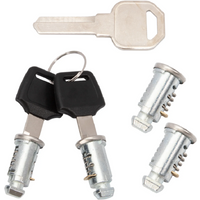 AliExpress 4 Lock Cores & 2 Keys & 1 Universal Master Key For Thule Bike Rack Roof Racks Ski Rack Cross Bars Towers Kayak Rack