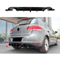 Rear Valance With Light For Volkswagen Golf 6 MK6 TDI TSI 2008-2012 Bumper Diffuser Lip Under Chin Apron ABS Body Kits Tuning