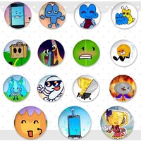 Inanimate Insanity BFDI Memes Badges Fashion New Hip Hop Versatile Round Metal Badge Cartoon Pin Gift Wholesale