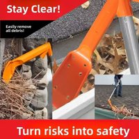 Roof Ditch Leaf Cleaning Spoon Gutter Leaf Cleaner Sink Cleaning Spoon Safety Gutter Cleaning Tool Reduces Risk Cleans Debris