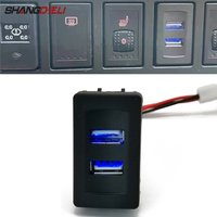 Car Blue Light Charger Dual USB Port Power Charging Adapter Fit For VW Transport T4 Replacement