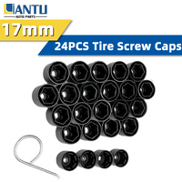 24pcs 17mm Car Wheel Cover Wheel Hub Nut Cover Suitable For VW Golf Mk4 Screw Sleeve Tire Screw External Dust Cover Accessory