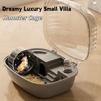 Double Layer Hamster Cage Portable Multi-Function Large Space Animal Carrier Breathable Villa for Small Pets
