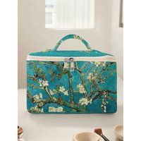 1pc, Portable travel cosmetics with floral patterns, large capacity travel storage bag, cute and stylish makeup bag