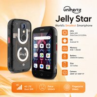 Unihertz Jelly Star Mini Smartphone Android 13 8 GB 256 GB LED-Licht entsperrt transparente Backshell-Handys 48 MP tragbares Telefon