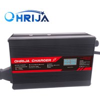 42V 4A Fast Smart Charger with OLED Screen Universal for 10S 37V Li-ion Lipo Battery, Aluminum Alloy Case, Overcharge Protection