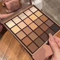 25-Color Palette-Matte And Shimmer Neutral Gray and Brown Earth Tones Coffee And Chocolate-Style Shades Party Daily Stage Makeup